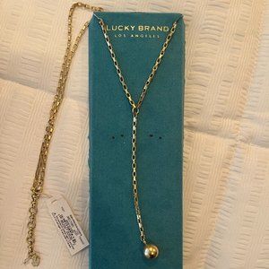 Lucky Brand Gold Tone Necklace, New in Box